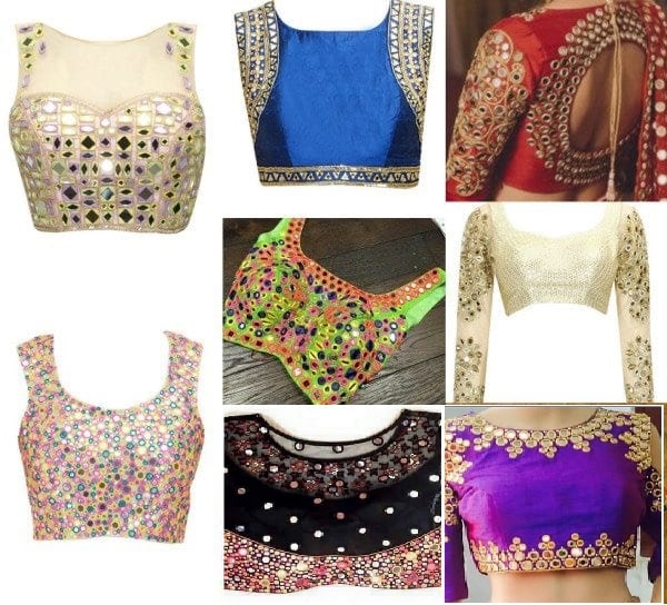 Top Beautiful Mirror work blouse designs | Fashionworldhub