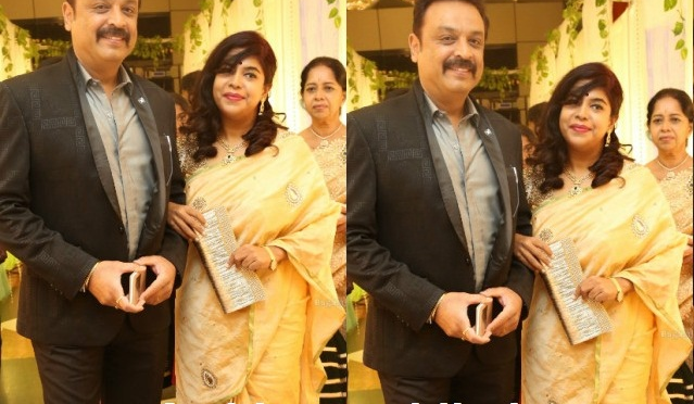 Actor Naresh and his wife at Adarsh balakrishna Reception