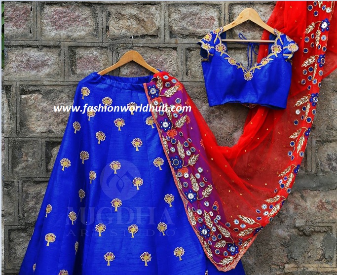 Soft Net Floral Print Lehenga Choli in Red | Lehenga Choli For Women -  Karmaplace