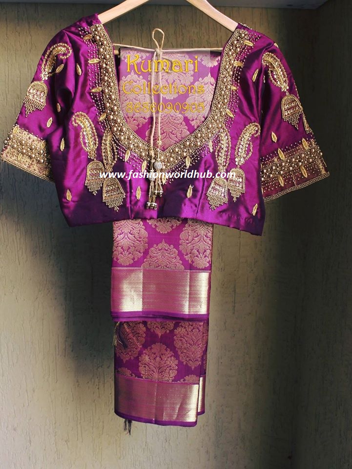 kanchipattu saree with blouse