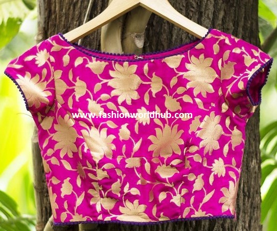 Top 7 Boat neck saree blouse designs | Fashionworldhub