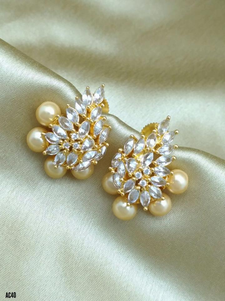 One gram gold ear rings | Fashionworldhub
