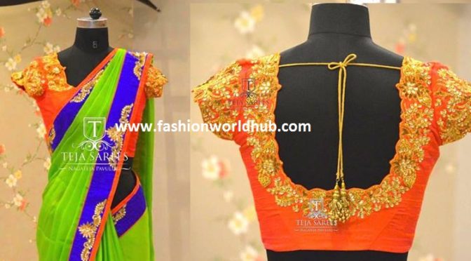 Gorgeous designer saree from Teja sarees