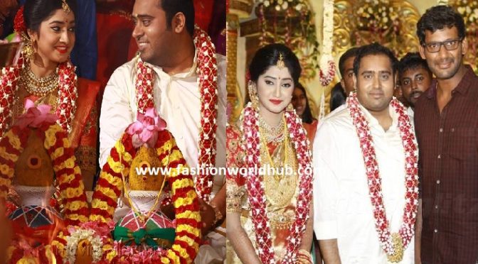 Producer Abinesh Elangovan – Nandhini Ravindran Wedding photos.