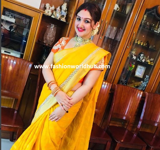 Sridevi Vijaykumar in Yellow saree | Fashionworldhub