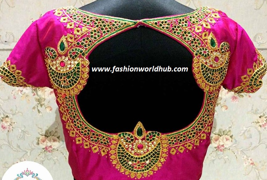 Heavy aari work blouse designs. | Fashionworldhub