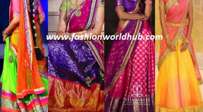 Top 8 Half Saree Color Combinations that are trending in 2018