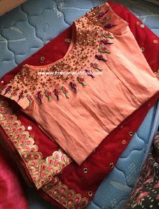 Designer saree with designer blouse | Fashionworldhub