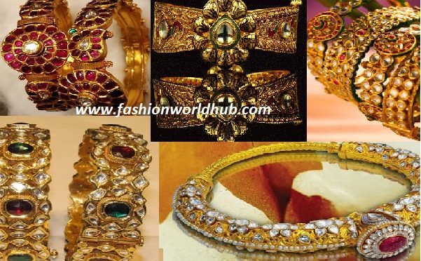 Gold kundan bangle designs