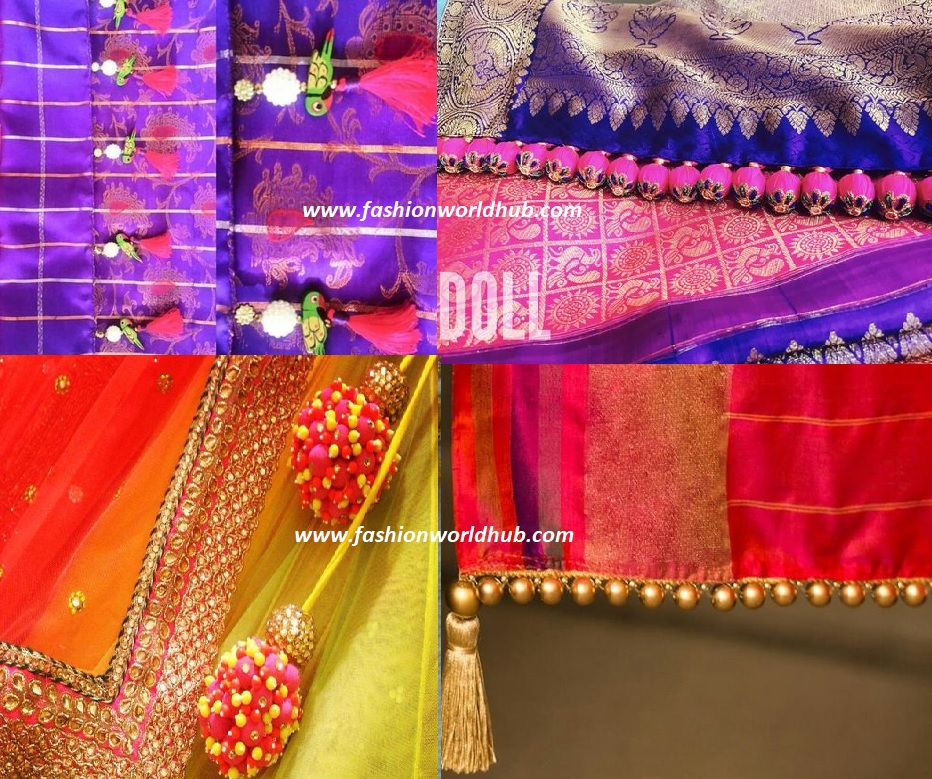Pattu saree pallu knots with beads || Saree tassels/Saree kuchu || DIY ||  Simple and easy Bead knot - YouTube