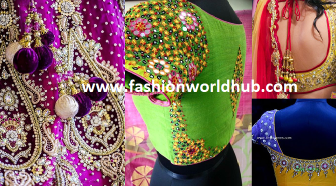 Beautiful Embroidery work blouse designs