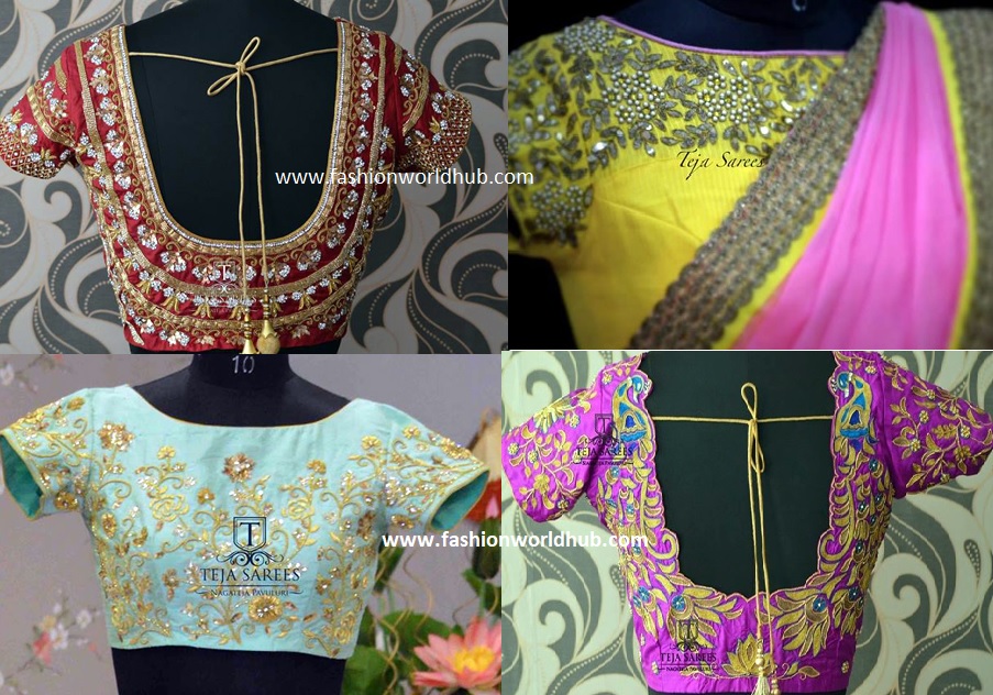 20 Gorgeous Bridal blouse designs by Teja sarees | Fashionworldhub