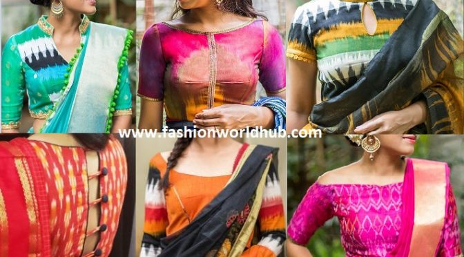 Glam up your saree with Ikat blouses