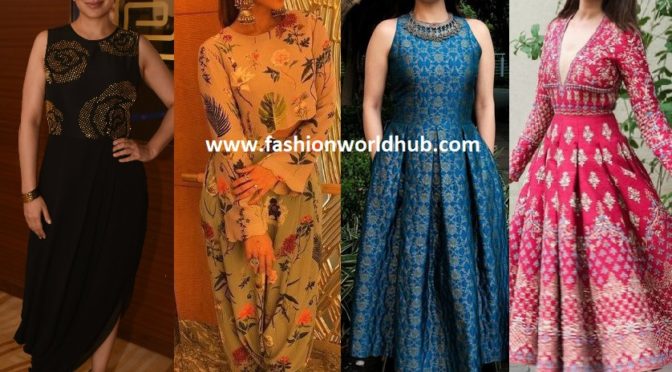 Indo Western Party Dresses-Celebrity Style