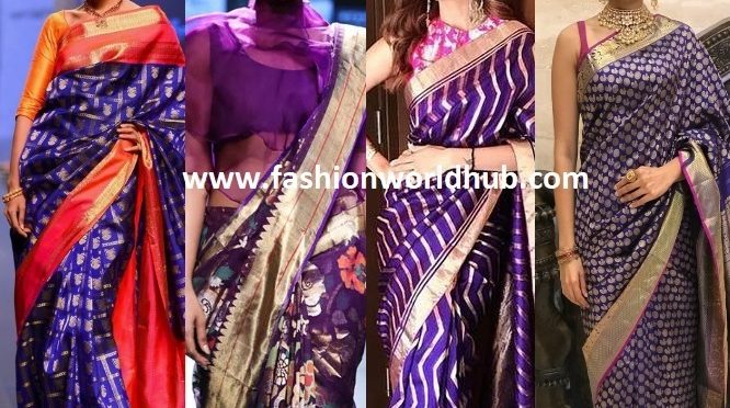 Want to Spot on ? Try Purple Sarees for the gorgeous Look ! 