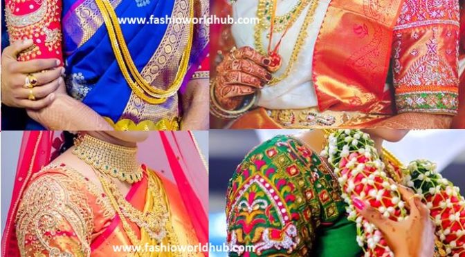 Bridal Maggam work blouses for silk sarees