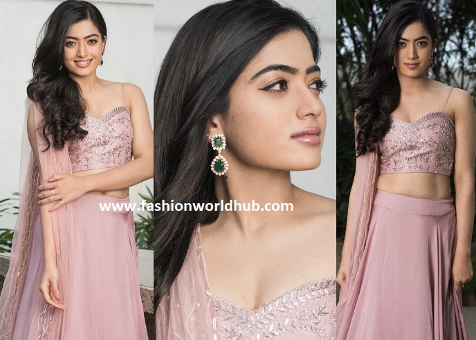 Rashmika Mandanna looks like a vision in red dress with plunging neckline  and ruffled trail : Bollywood News - Bollywood Hungama