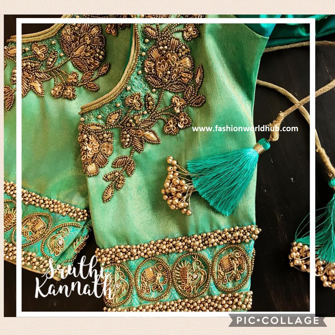 Heavy Aari Work Designs for pattu sarees | Fashionworldhub