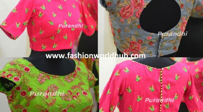 Designer blouses by Purandhi Designer Collections