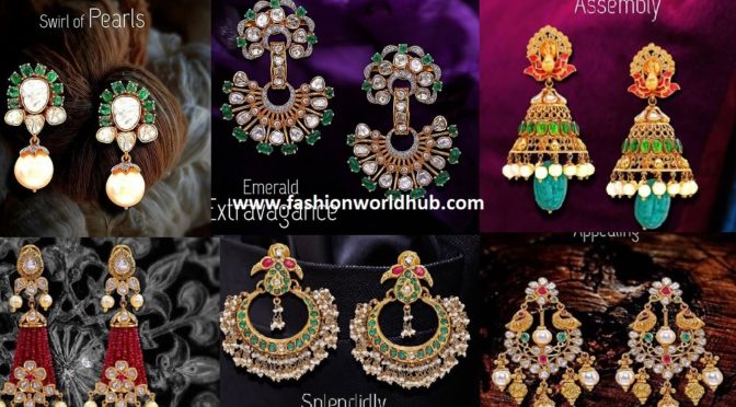 Mind blowing Ear ring collections by krishna jewellers