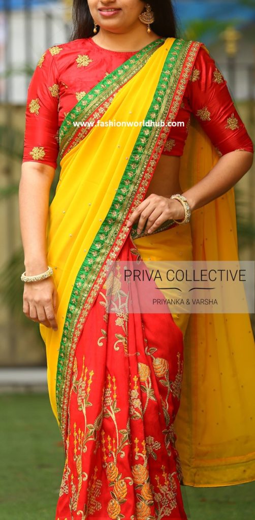 Designer sarees & blouses by Priva boutique | Fashionworldhub