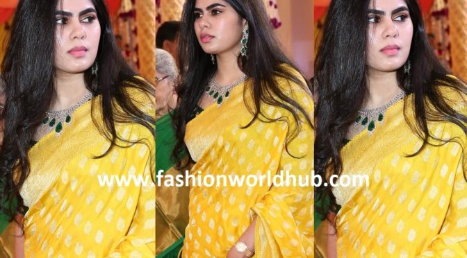 Rachana Choudary in a banarasi silk saree