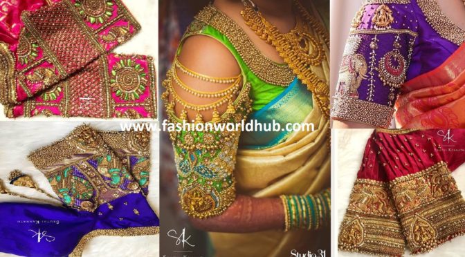 Mind blowing Maggam work blouse designs by Sruthi Kannath!