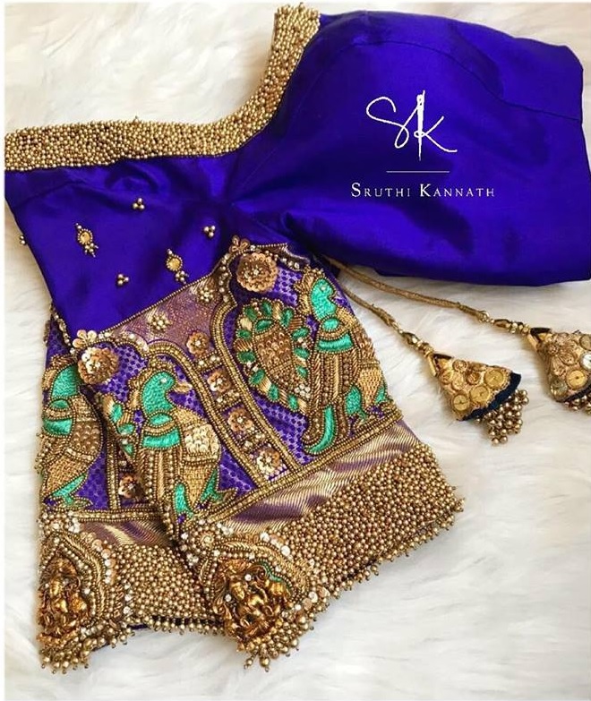 Mind blowing Maggam work blouse designs by Sruthi Kannath ...