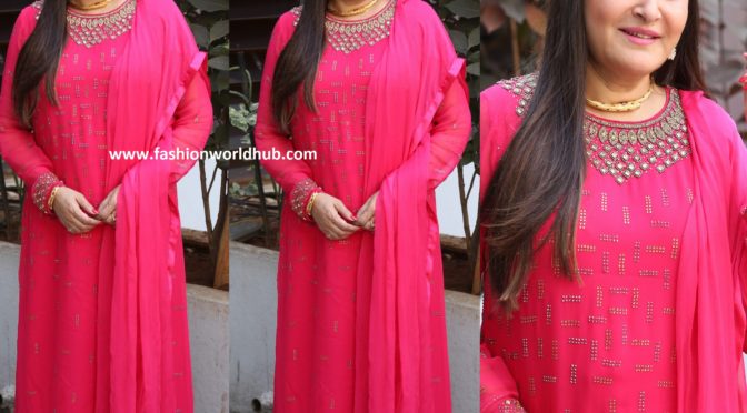 Jayaprada in pink Salwar
