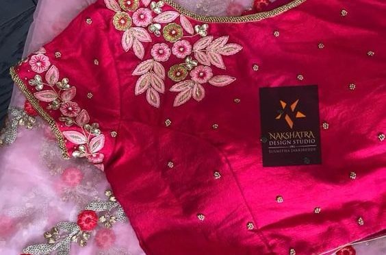 Designer saree with designer blouse!