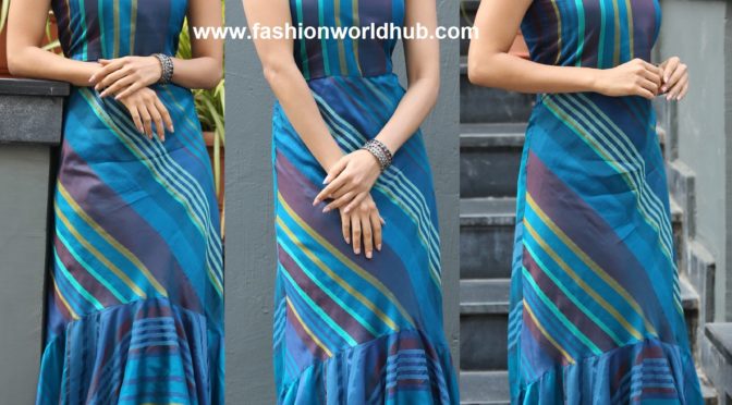 Kiara Advani in blue striped midi dress by Anita Dongre