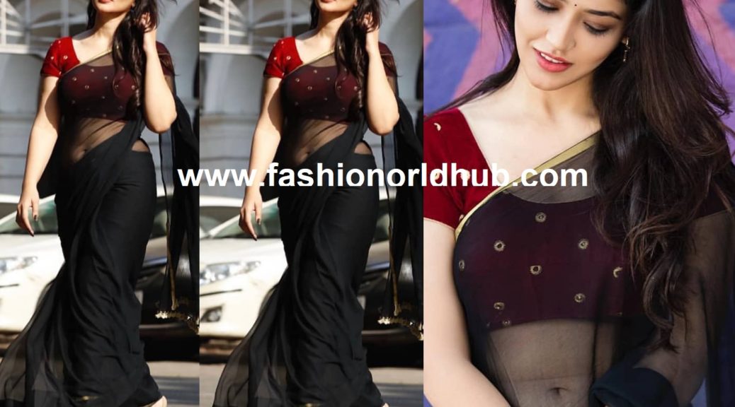Priyanka jawalkar in Black saree! | Fashionworldhub