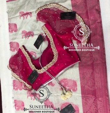 Pattu sarees with designer blouses by Suneetha designer boutique!