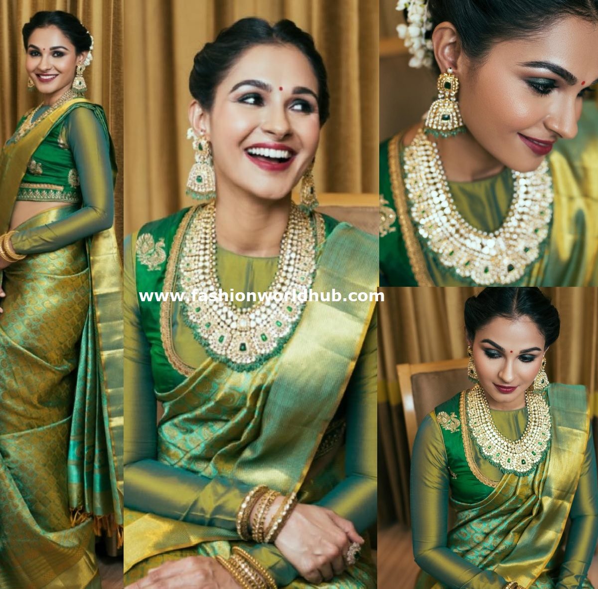 Shamna Kasim in a Traditional saree! | Fashionworldhub