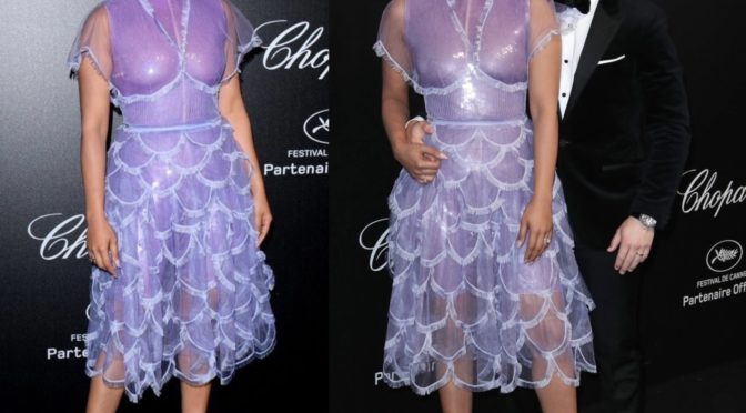 Priyanka Chopra in Lavender dress by Fendi at Chopard’s Cannes Party!