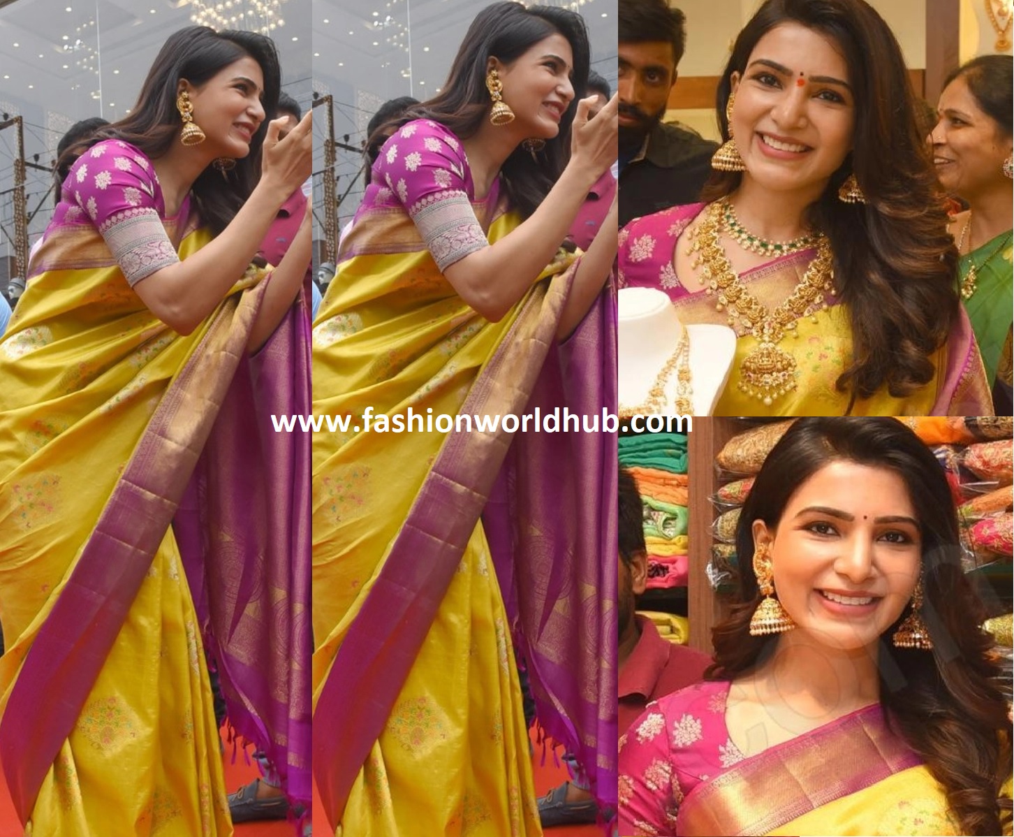 Samantha Akkineni in Yellow silk saree! | Fashionworldhub