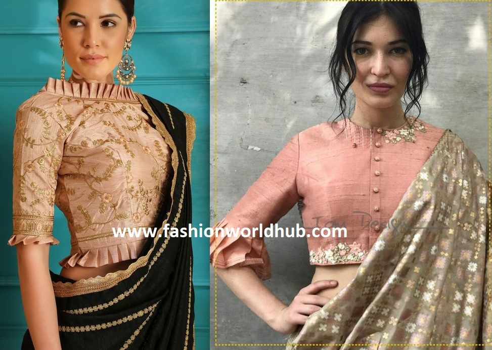 Trending Blouse  Designs  With Frills  Pleats 