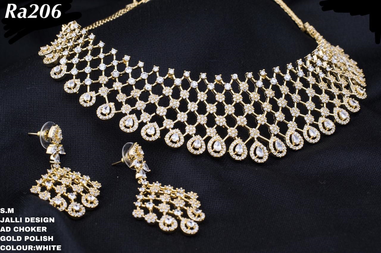One gram gold Stone necklace designs | Fashionworldhub