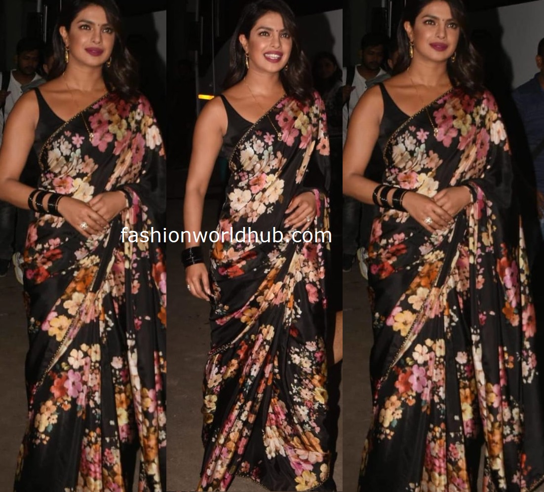 Bollywood Designer Sabyasachi Look Alike Designer Floral Printed Silk Saree