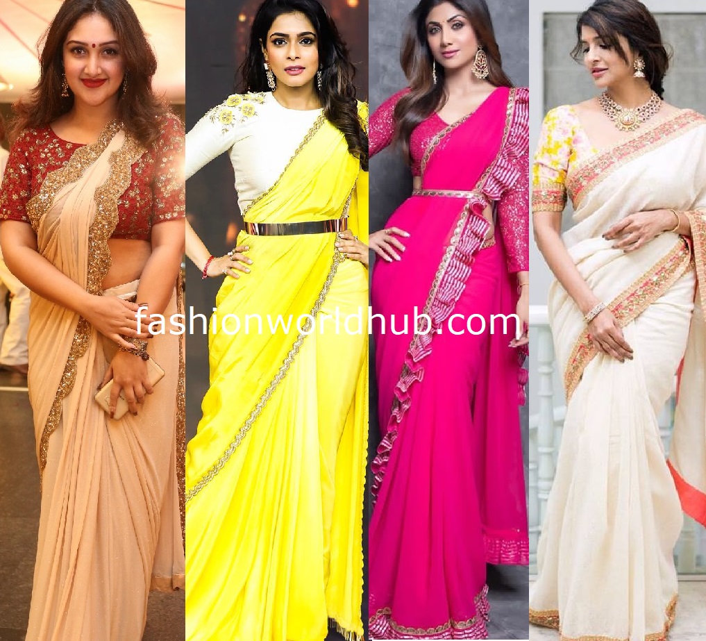 New) Simple Designer Sarees For Wedding Party 2021