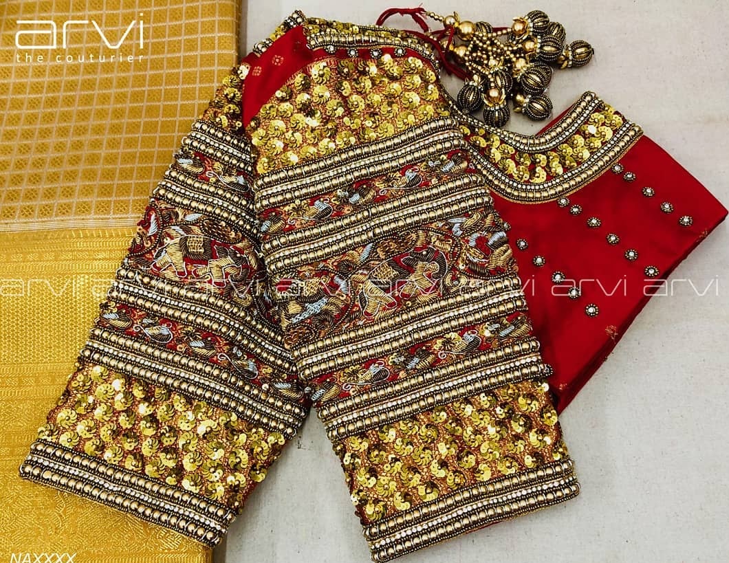 Beautiful Aari work blouse designs 2019 by 
