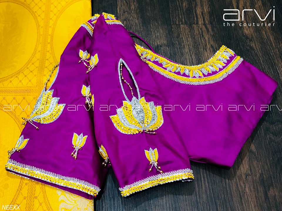 Beautiful Aari work blouse designs 2021 by 