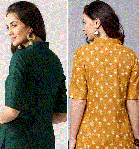 Kurti Neck Designs ( Front and Back ) Trending Stylish Collection