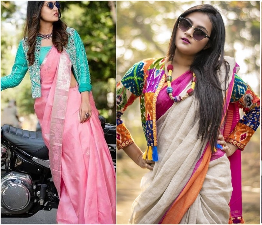 How To Wear Shirt As A Saree Blouse | Indo Western Saree Drape | Saree  Drape Styles | Adhira Vlogs - YouTube
