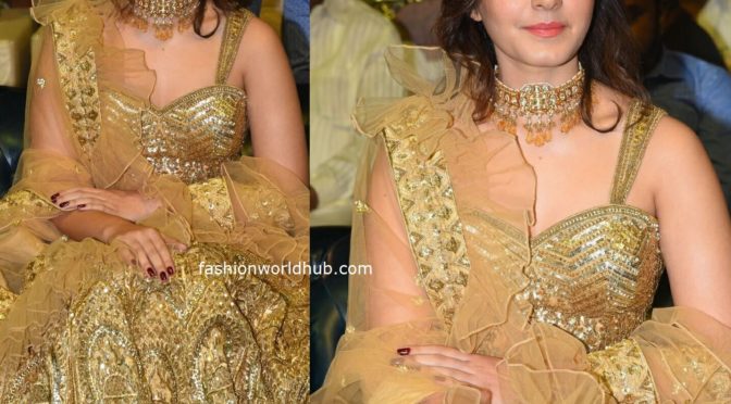 Raashi Khanna at Venky Mama pre-release event