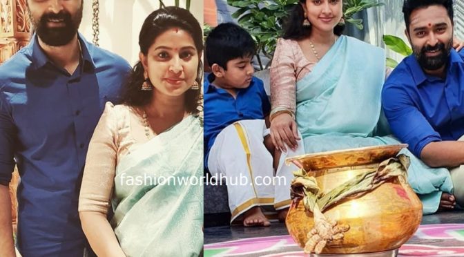 Actress Sneha Prasanna family Pongal Celebration photos!