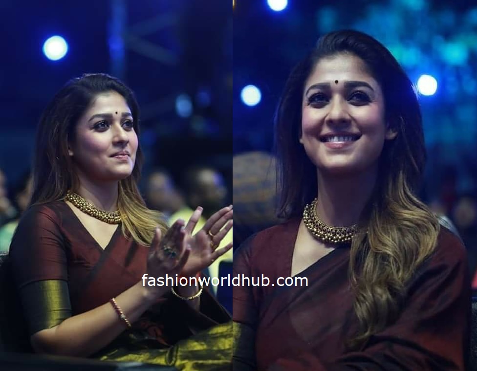 Nayanthara in a handloom saree at Zee Cine Awards Tamil 2020 ...