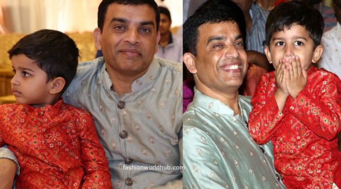 Director Dil Raju and his grand son in Traditional outfit!