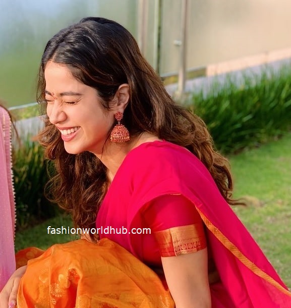 Janhvi Kapoor Impresses With Vintage Look In Red Saree - The Daily Guardian