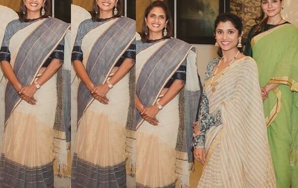 Samantha’s mother in law lakshmi daggubati in a handloom saree!